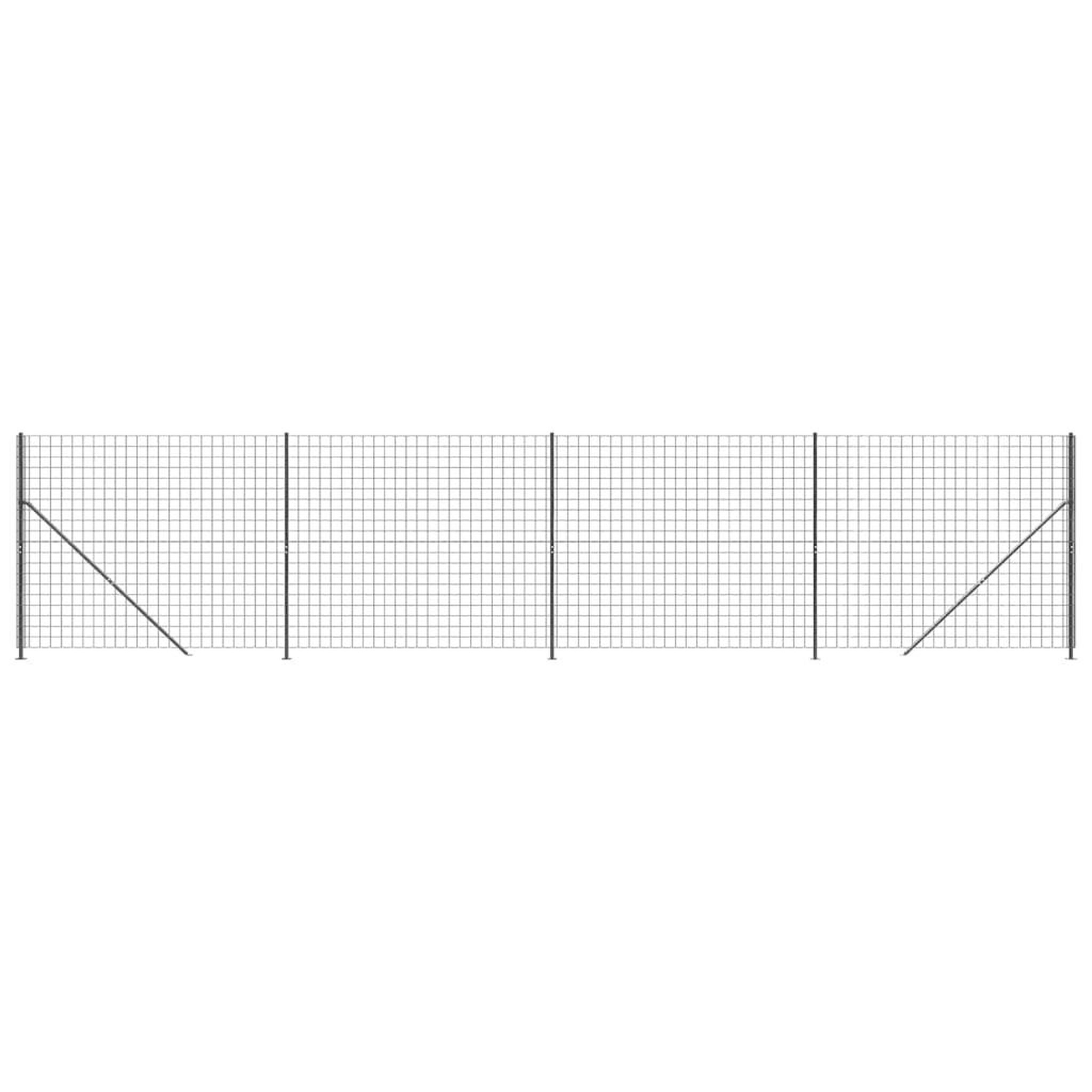 Voir la diapositive 2 : VIDAXL Cloture en treillis metallique avec bride anthracite 1,4x10 m