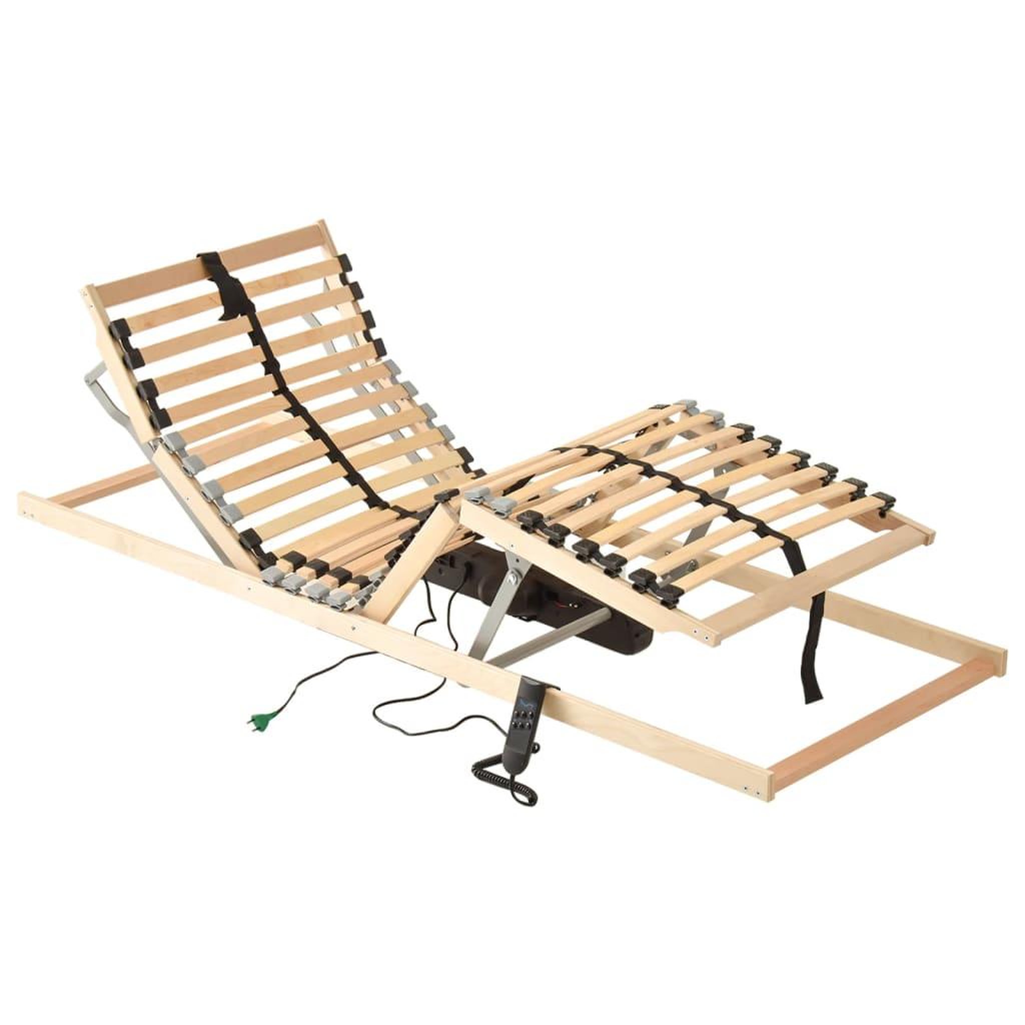 Voir la diapositive 1 : VIDAXL Sommier a lattes electrique sans matelas avec 7 zones 80x200 cm