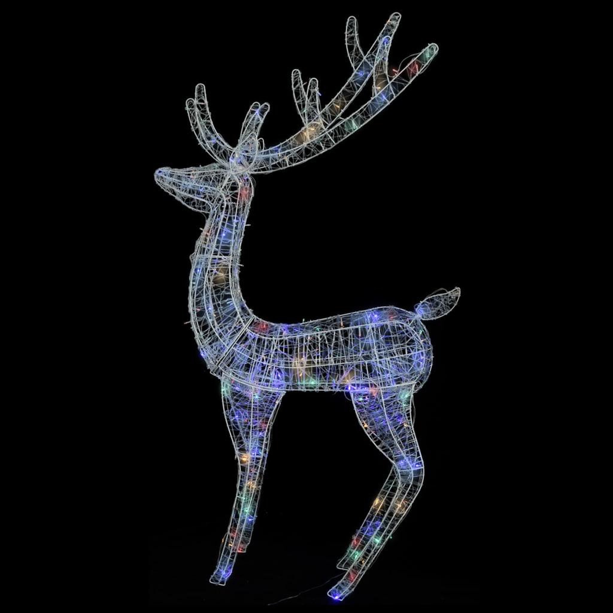 Voir la diapositive 4 : VIDAXL Renne de noël xxl acrylique 250 led 180 cm colore