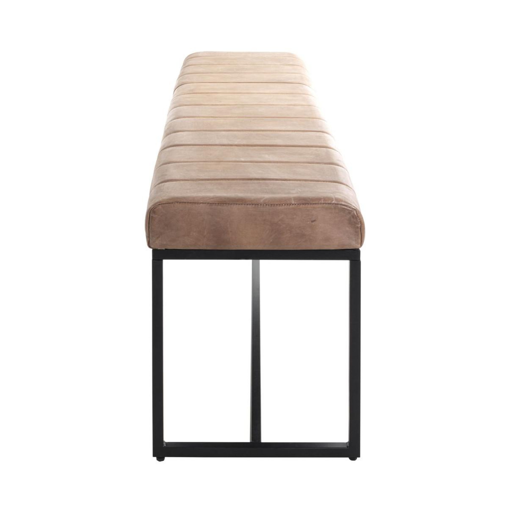 Voir la diapositive 3 : Paris Prix Banc en cuir design  rida  150cm marron & noir