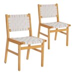VS VENTA-STOCK Pack de 2 chaises Kurt Blanc en cuir recyclé