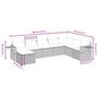 Voir la diapositive 4 : VIDAXL Salon de jardin avec coussins 8 pcs beige resine tressee