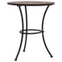 Voir la diapositive 2 : VIDAXL Table de bistro mosaïque Orange/gris 60 cm Ceramique