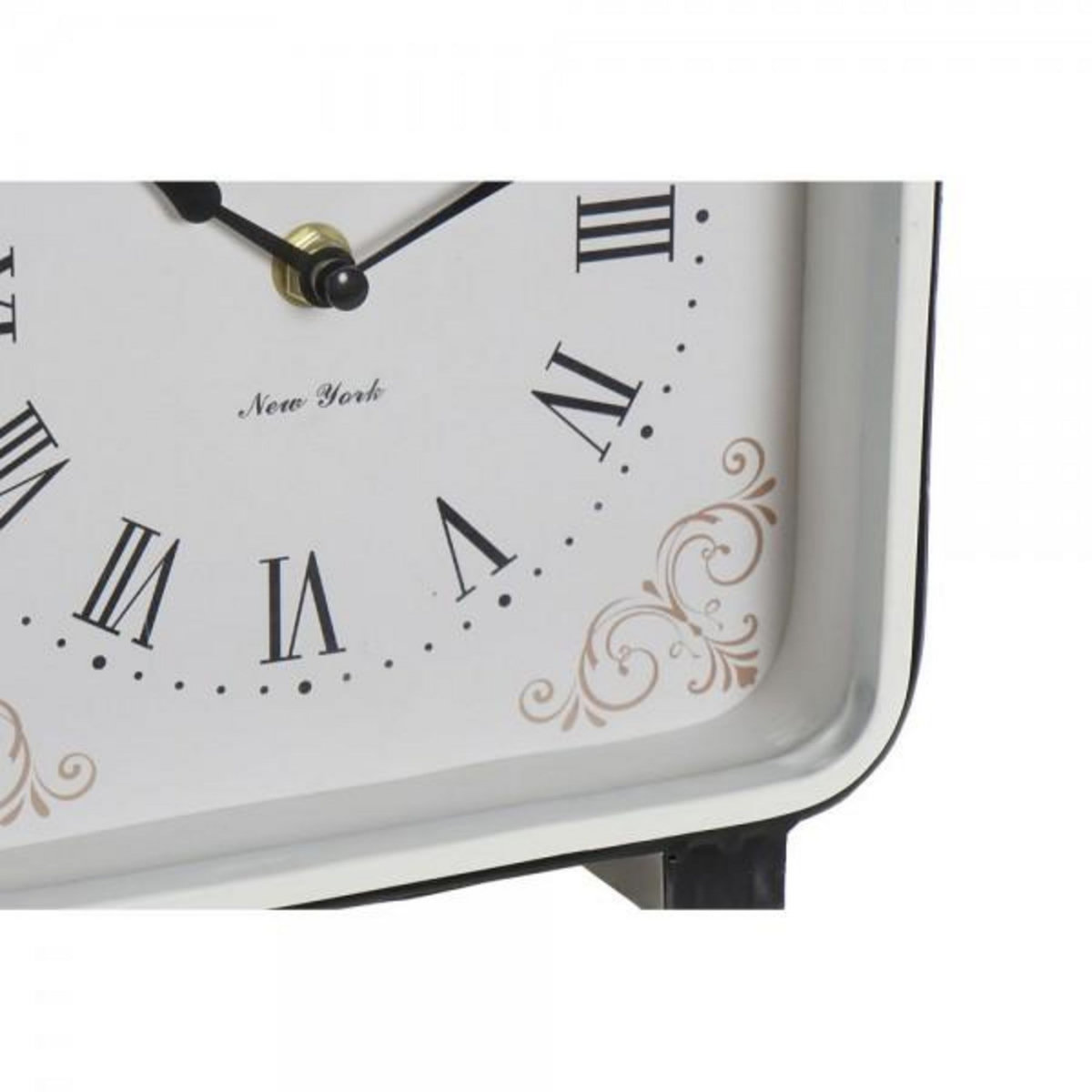 AAAAA Horloge de table DKD Home Decor 19 x 7 x 27 cm Verre Noir Bleu Blanc Fer (2 Unités)