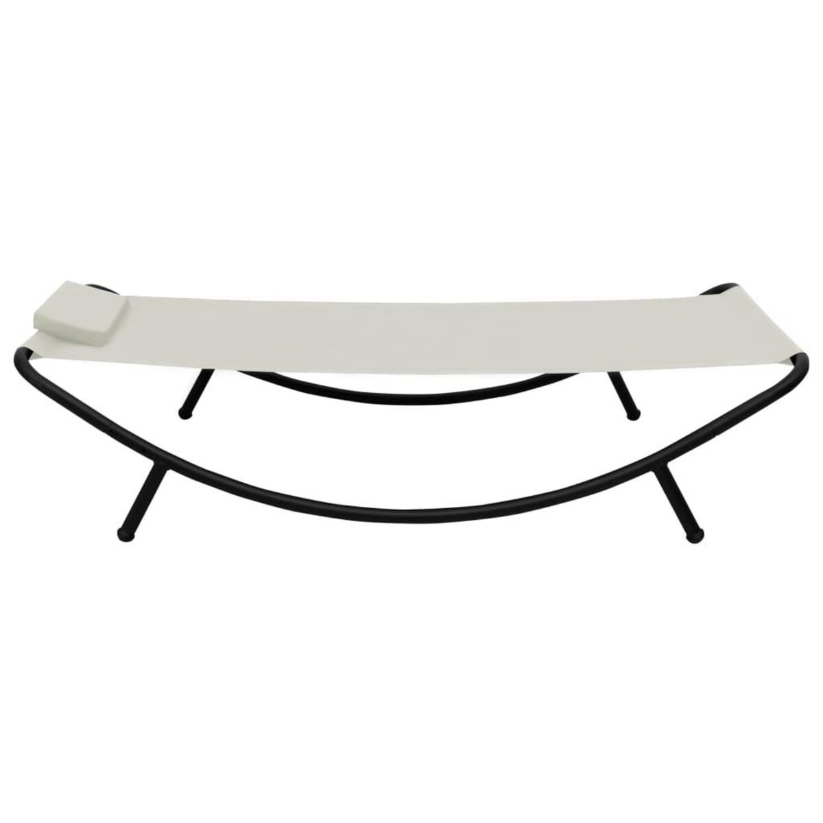 VIDAXL Lit de jardin creme 200x90 cm acier