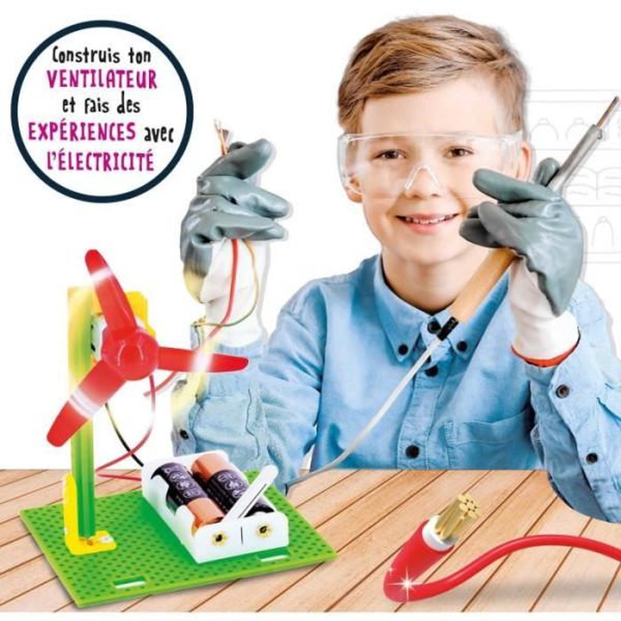 Voir la diapositive 3 : LISCIANI GIOCHI Découverte de l'éléctricité - Kit Scientifique - I'M A GENIUS POCKET - Composants sûrs