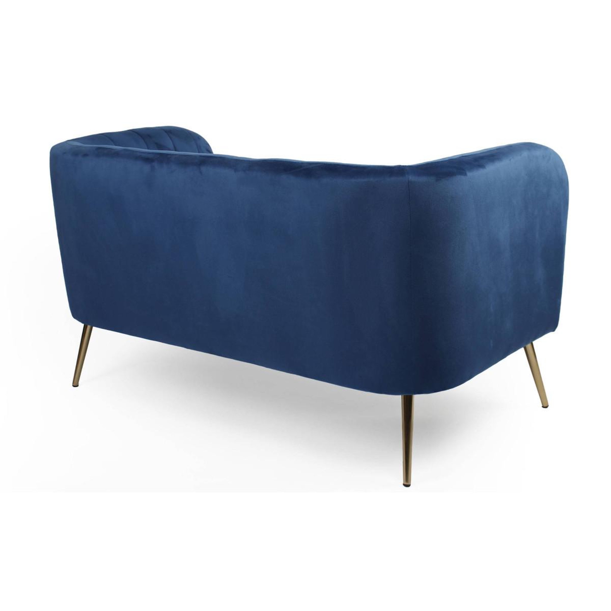 Voir la diapositive 4 : Paris Prix Canapé 2 places en velours  reuben  128cm bleu