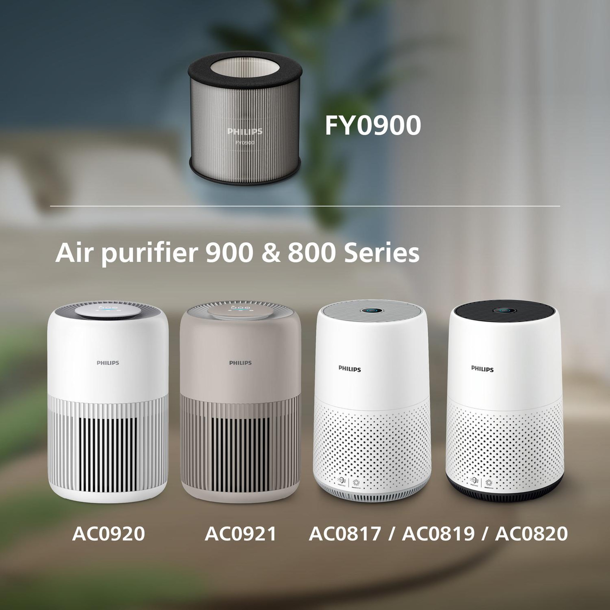 Voir la diapositive 3 : Philips Philips purificateur d'air séries 900 et 800