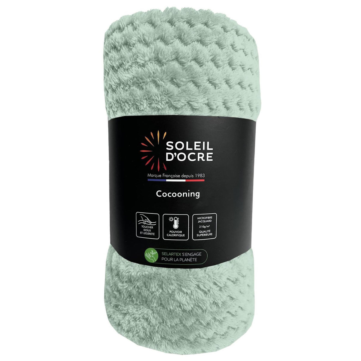 SOLEIL D'OCRE Couverture, Plaid microfibre COCOONING, par Soleil d'Ocre