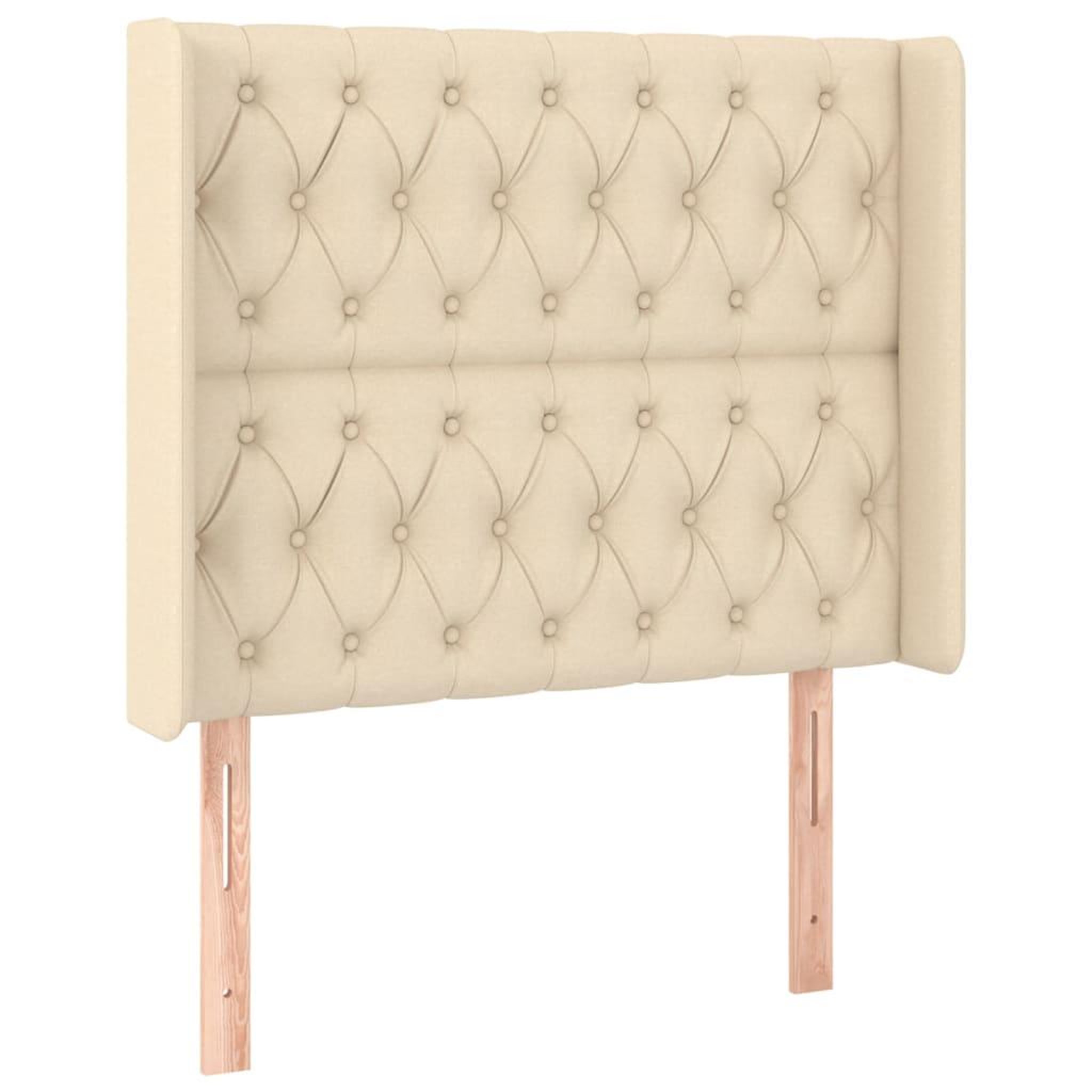 Voir la diapositive 3 : VIDAXL Tete de lit a LED Creme 103x16x118/128 cm Tissu