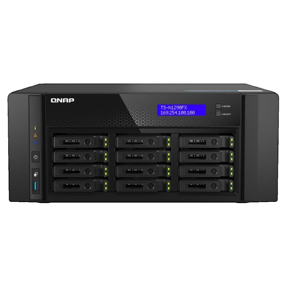 Qnap Serveur NAS tout-flash QNAP TS-h1290FX avec 12 baies U.2 NVMe/SATA