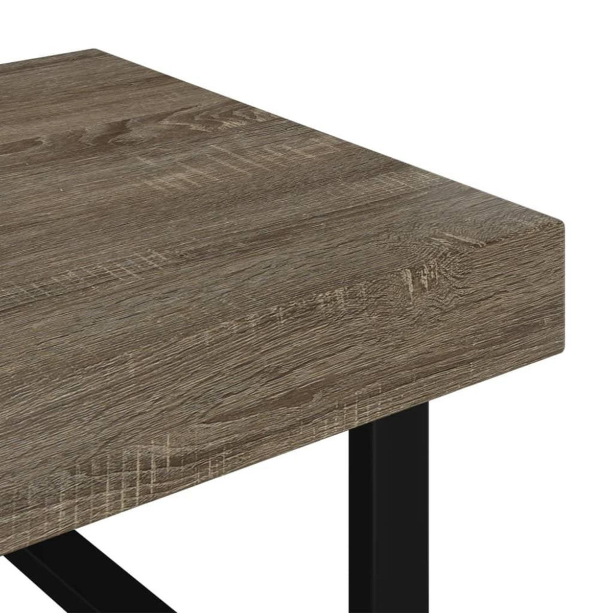 VIDAXL Table basse Gris et noir 120x60x40 cm MDF et fer