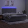 Voir la diapositive 4 : VIDAXL Sommier a lattes de lit matelas et LED Gris clair 200x200 cm