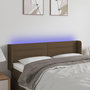 Voir la diapositive 1 : VIDAXL Tete de lit a LED Marron fonce 147x16x78/88 cm Tissu