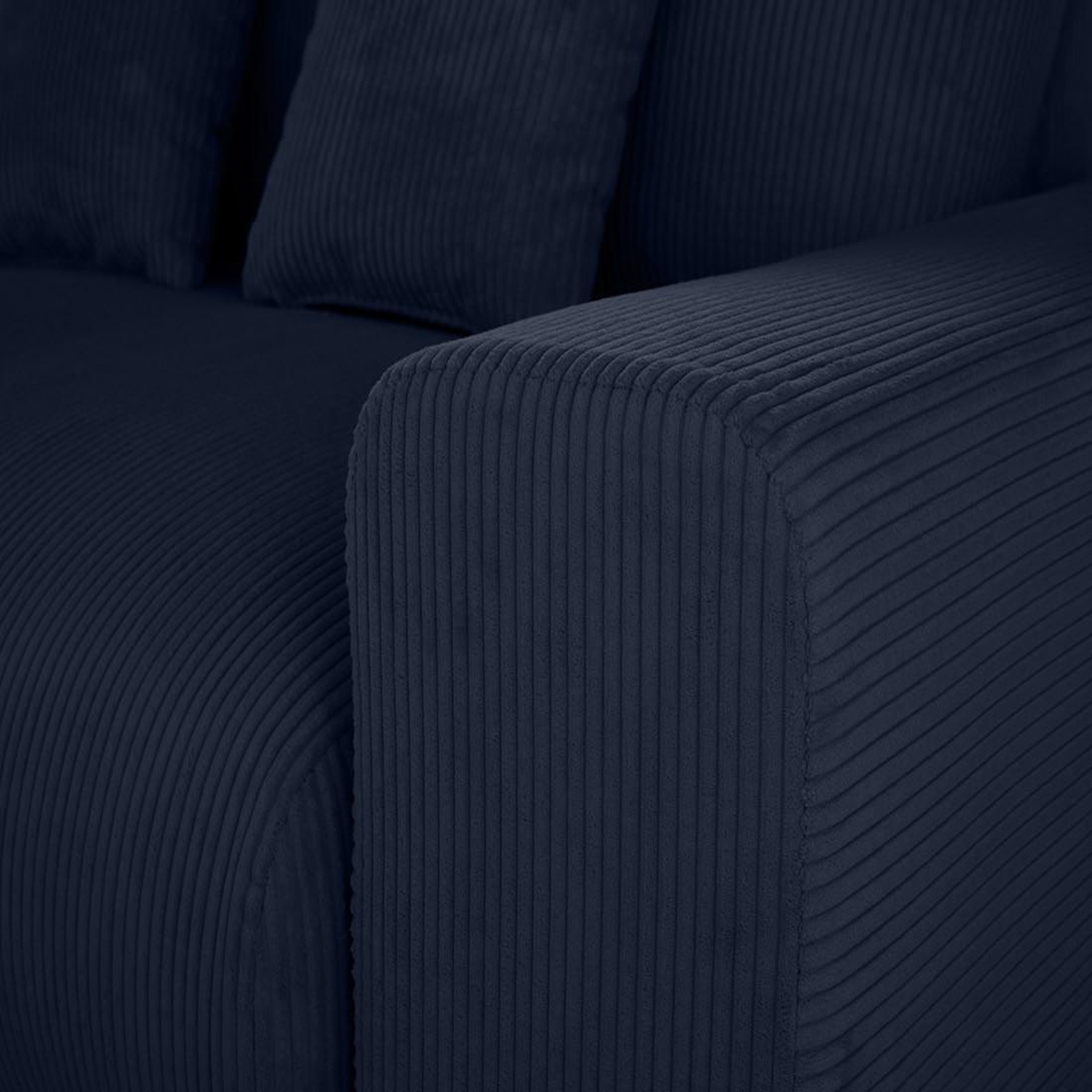 Voir la diapositive 5 : LISA DESIGN Garance - module d'assise 3 places avec accoudoir droit - en velours côtelé