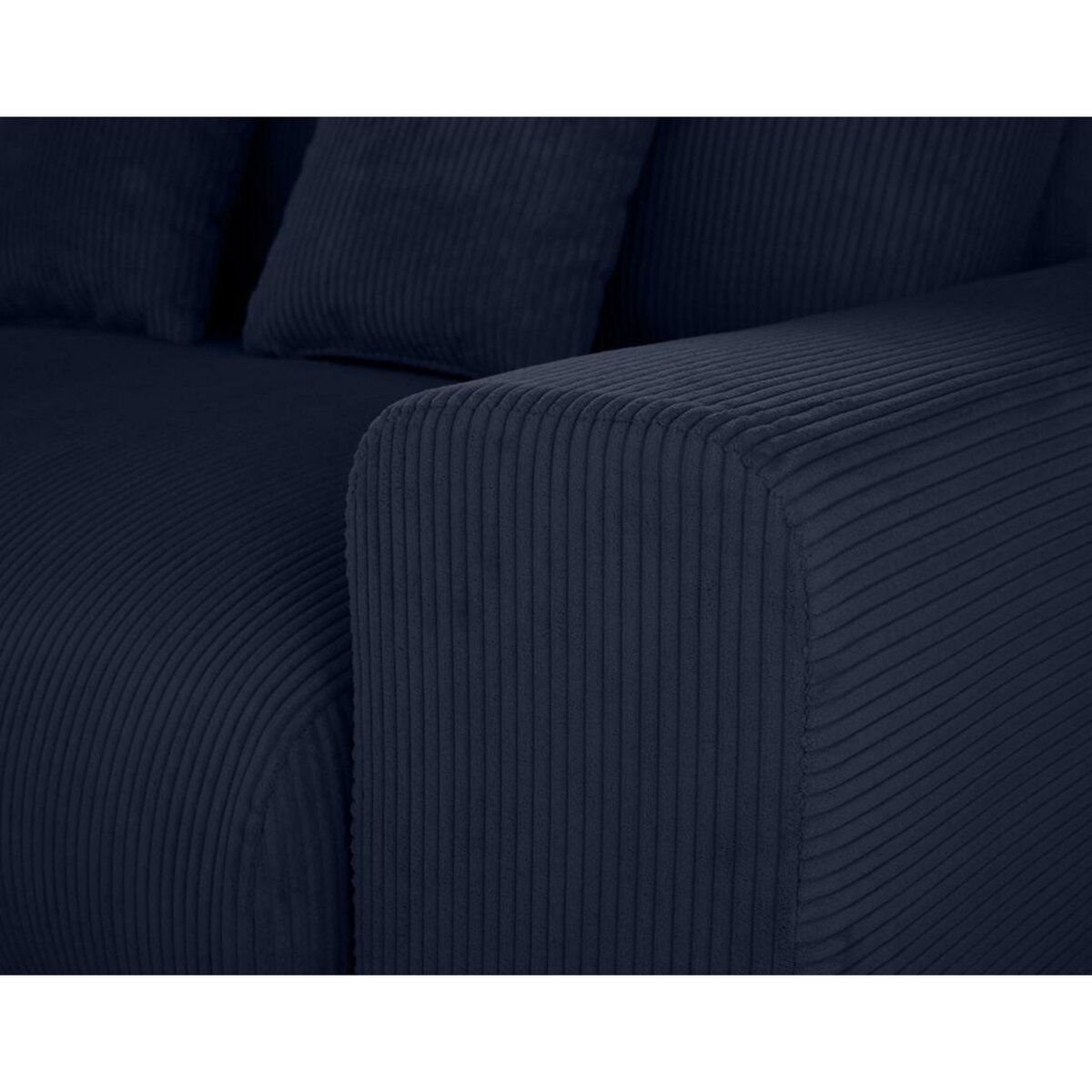 LISA DESIGN Garance - module d'assise 3 places avec accoudoir droit - en velours côtelé