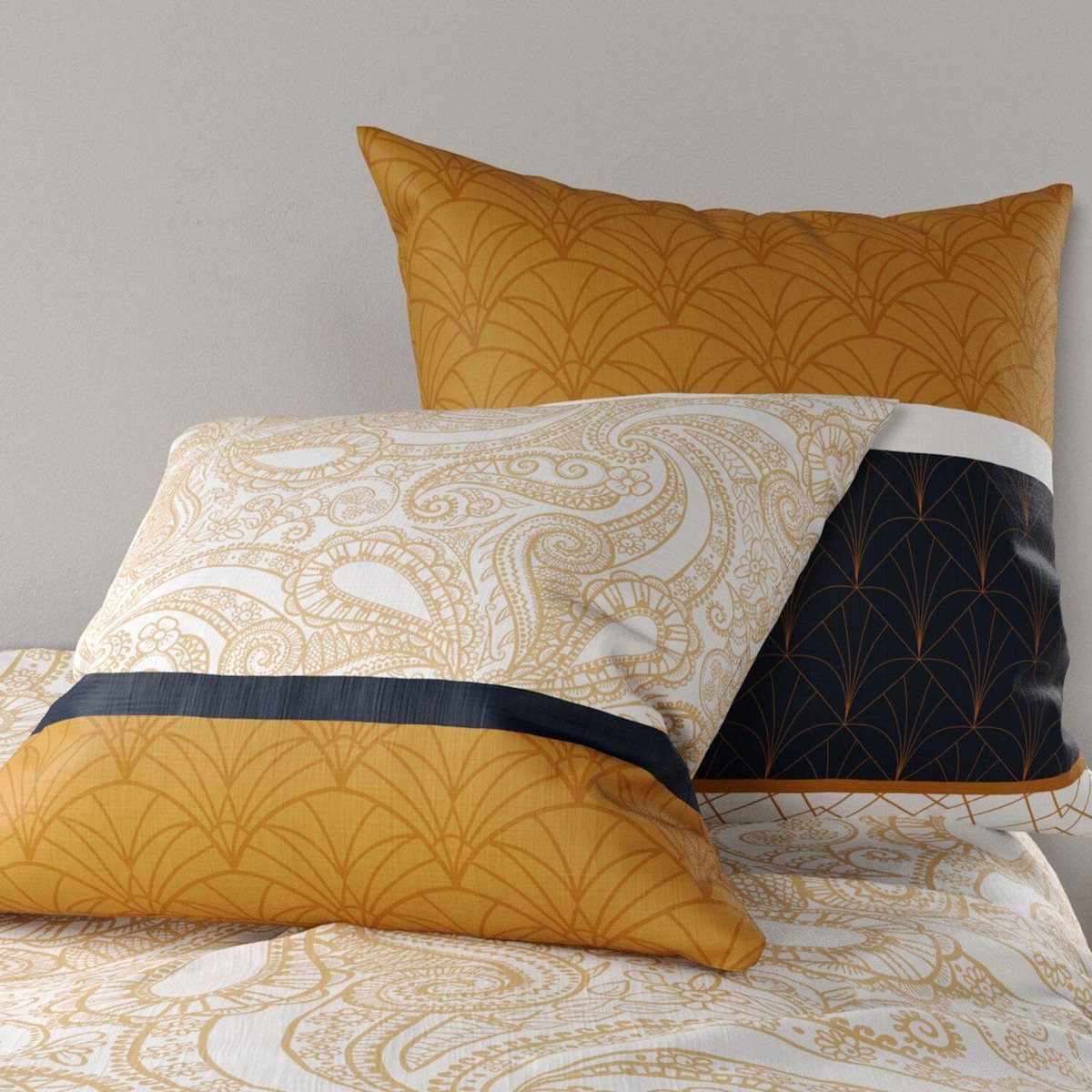 ATELIER DU COTON Parure de couette 100%coton 57fils/cm2 - felora