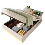 MERAX Lit coffre. Coloris disponibles : Gris, Beige
