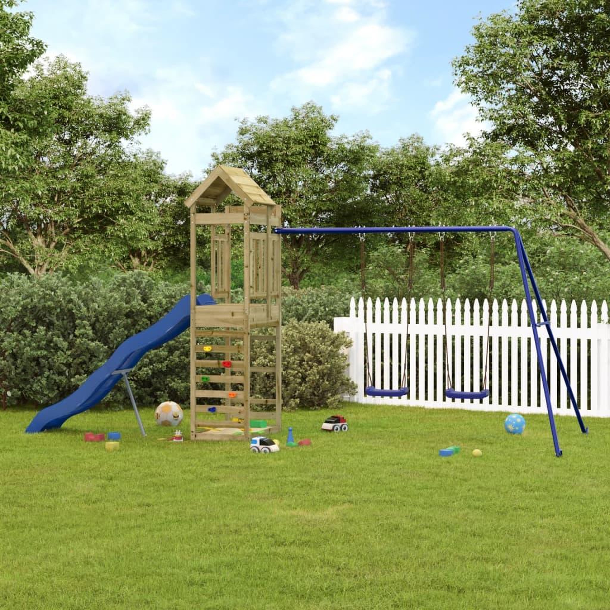 VIDAXL Aire de jeux d'exterieur bois de pin impregne