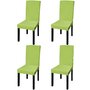 VIDAXL Housse de chaise droite extensible 4 pcs vert