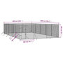 Voir la diapositive 4 : VIDAXL Chenil d'exterieur pour chiens argente 6x10x2 m acier galvanise