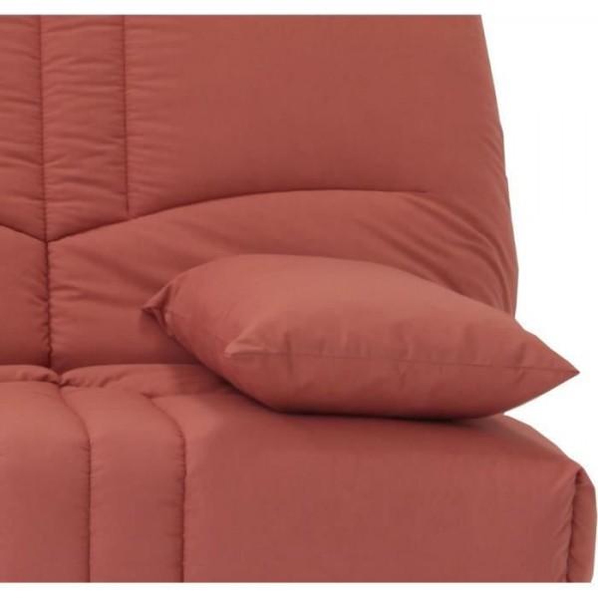 Voir la diapositive 6 : MARKET24 Banquette clic clac 3 places - tissu Terracotta - Style contemporain - L 190 x P 92 cm - DREAM