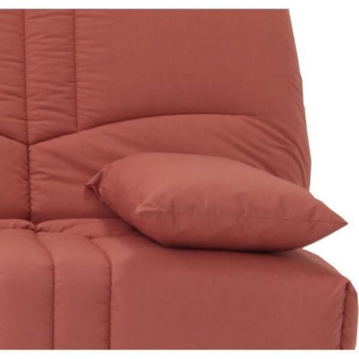 MARKET24 Banquette clic clac 3 places - tissu Terracotta - Style contemporain - L 190 x P 92 cm - DREAM