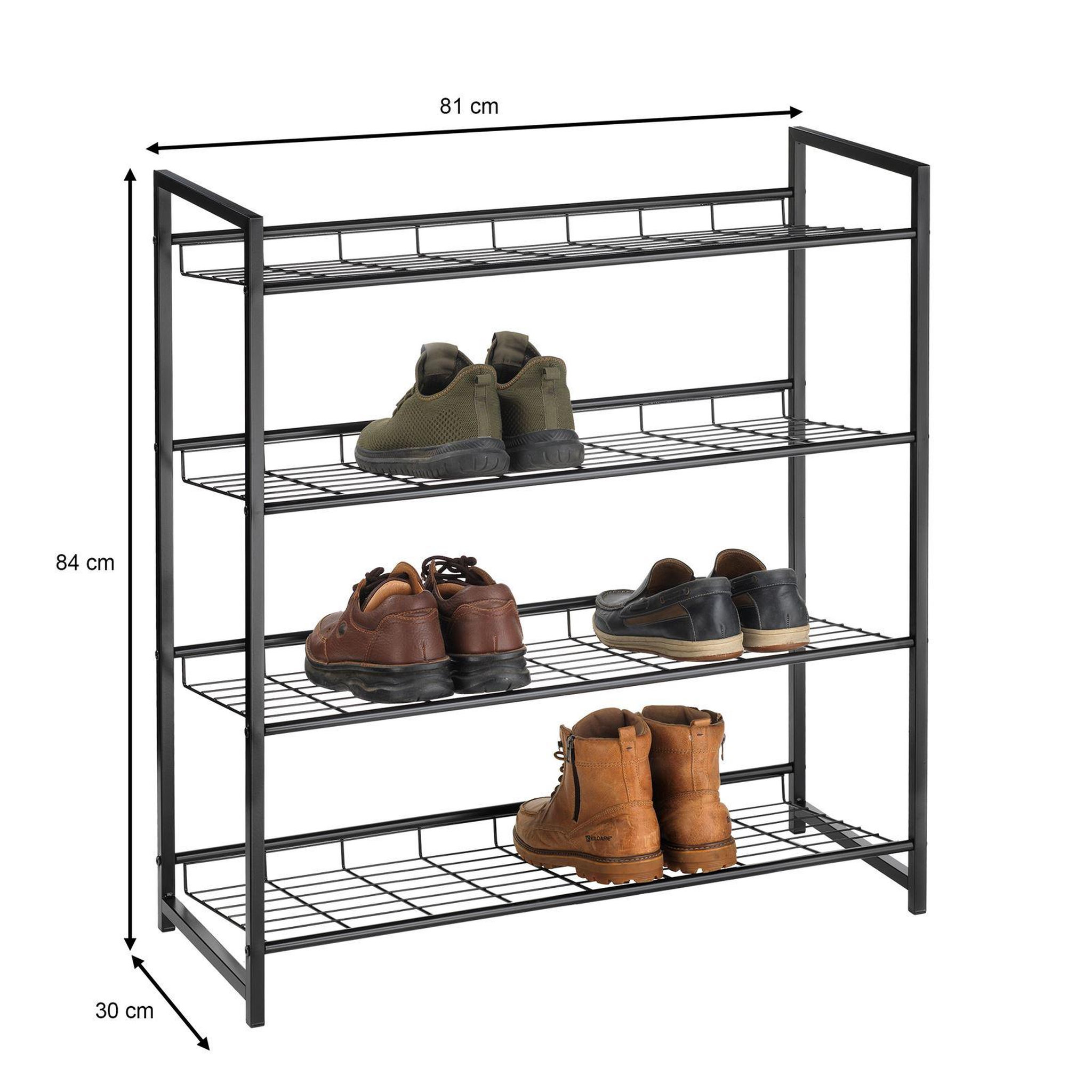 Voir la diapositive 3 : IDIMEX Étagère à chaussure ORDO, en métal