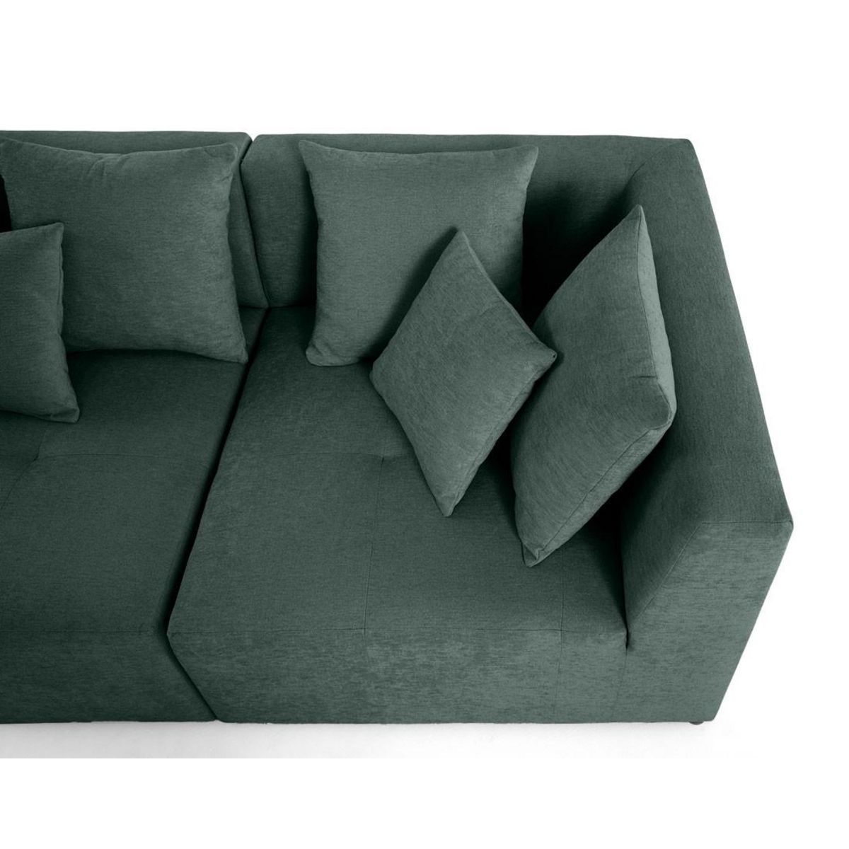 LISA DESIGN Amalfi - canapé modulable d'angle réversible - 5 places - en tissu