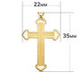 Voir la diapositive 2 : L'ATELIER D'AZUR Pendentif  - Médaille Croix Or 18 Carats 750 Jaune - Chaine Offerte