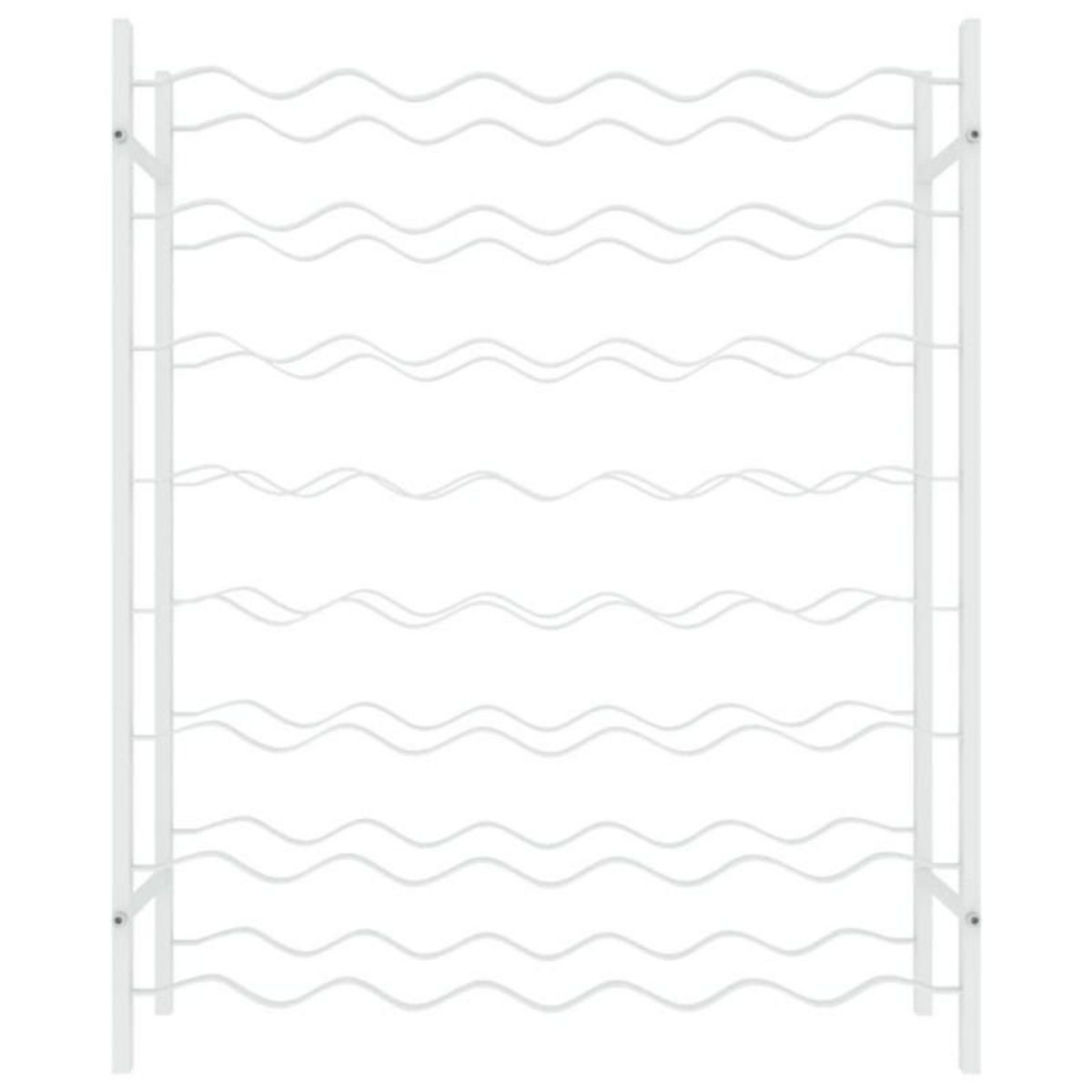 VIDAXL Casier à bouteilles pour 48 bouteilles Blanc Métal