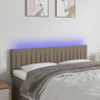 Voir la diapositive 1 : VIDAXL Tete de lit a LED Taupe 144x5x78/88 cm Tissu