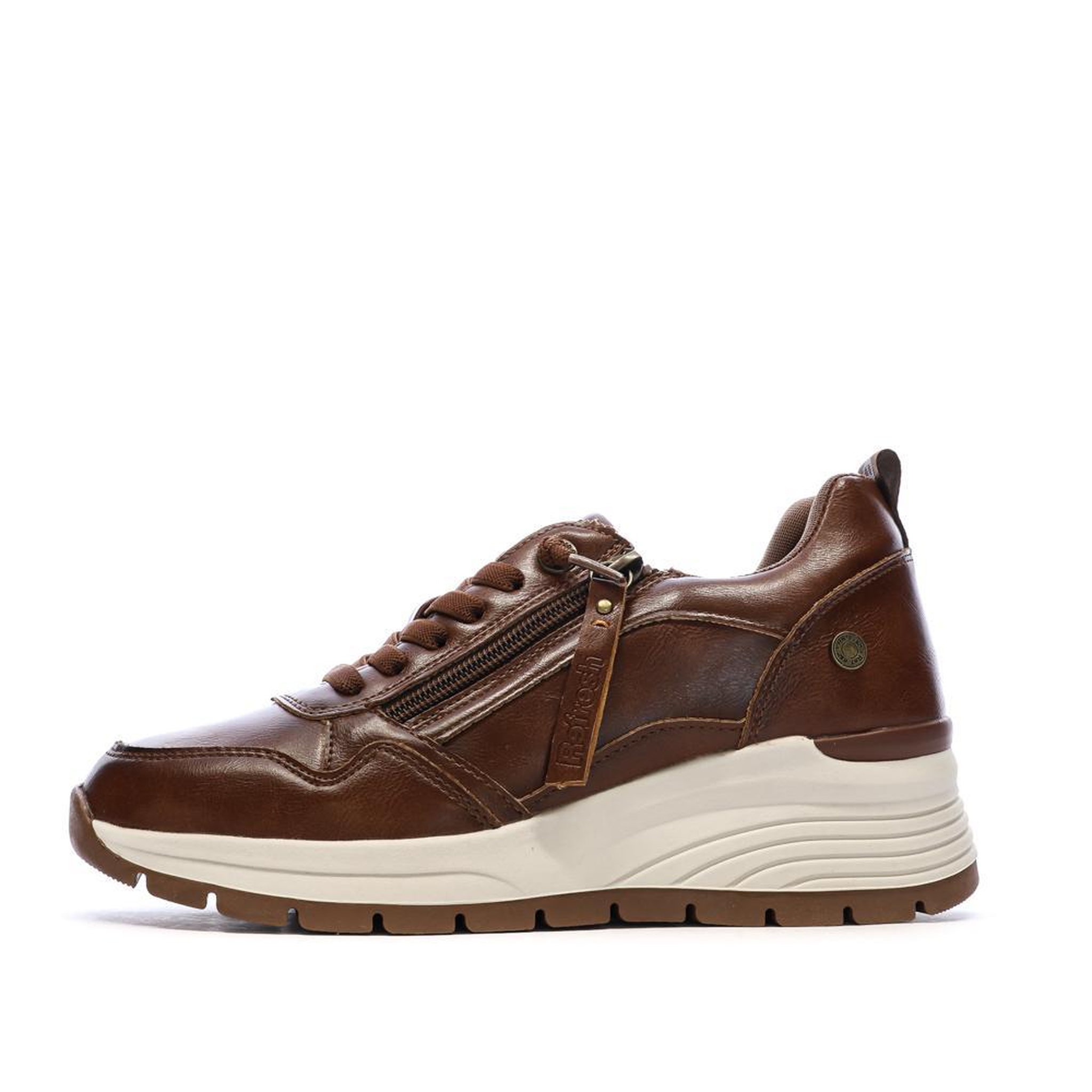 REFRESH Baskets marron femme refresh 172938. Coloris disponibles : Marron