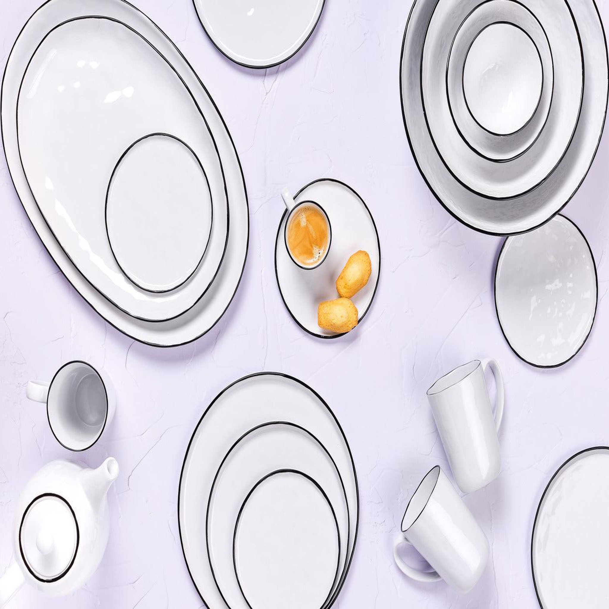 Voir la diapositive 6 : BJORN Assiette pure ø16,5cm - 4 pièces - blanc neige