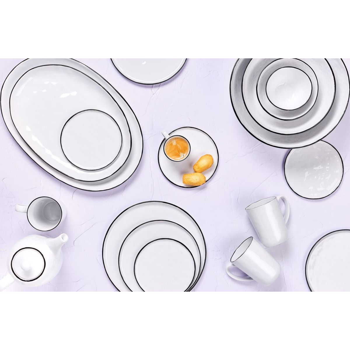 BJORN Assiette PURE Ø16,5cm - 4 pièces - Blanc Neige