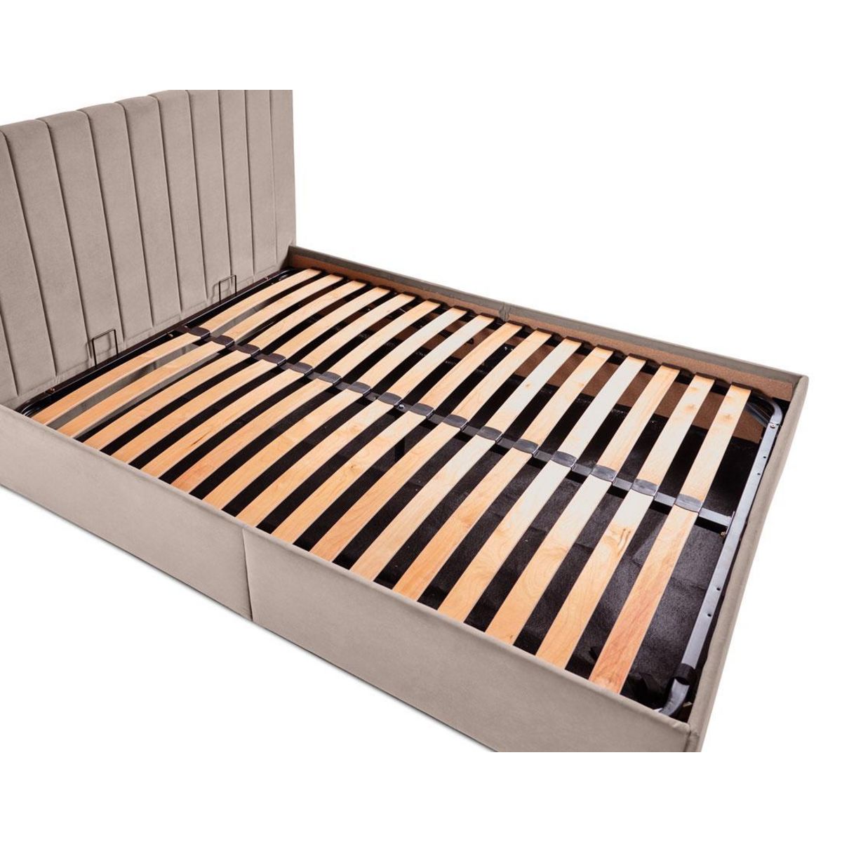 BEST MOBILIER Klimt - lit coffre - 140x190 - en velours - sommier inclus