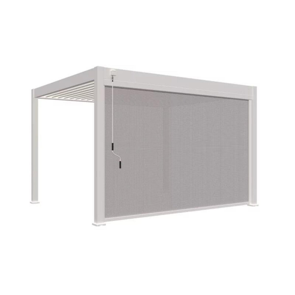 Chalet & jardin Store latéral motorisé - 4M - Ombréa S2 - Blanc