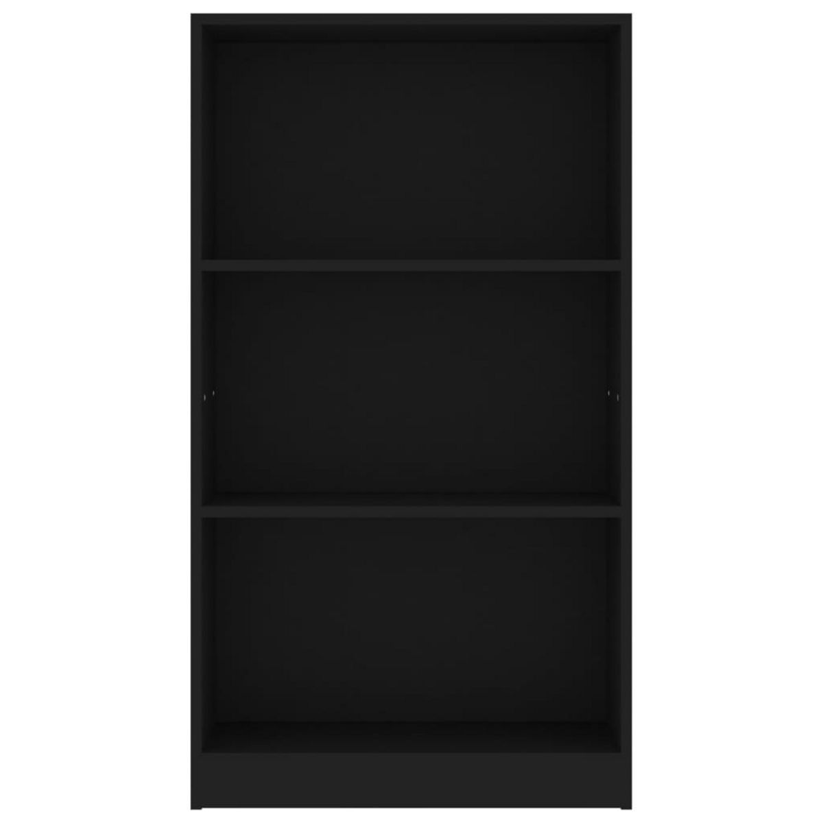 VIDAXL Bibliotheque 3 niveaux Noir 60x24x109 cm Bois d'ingenierie