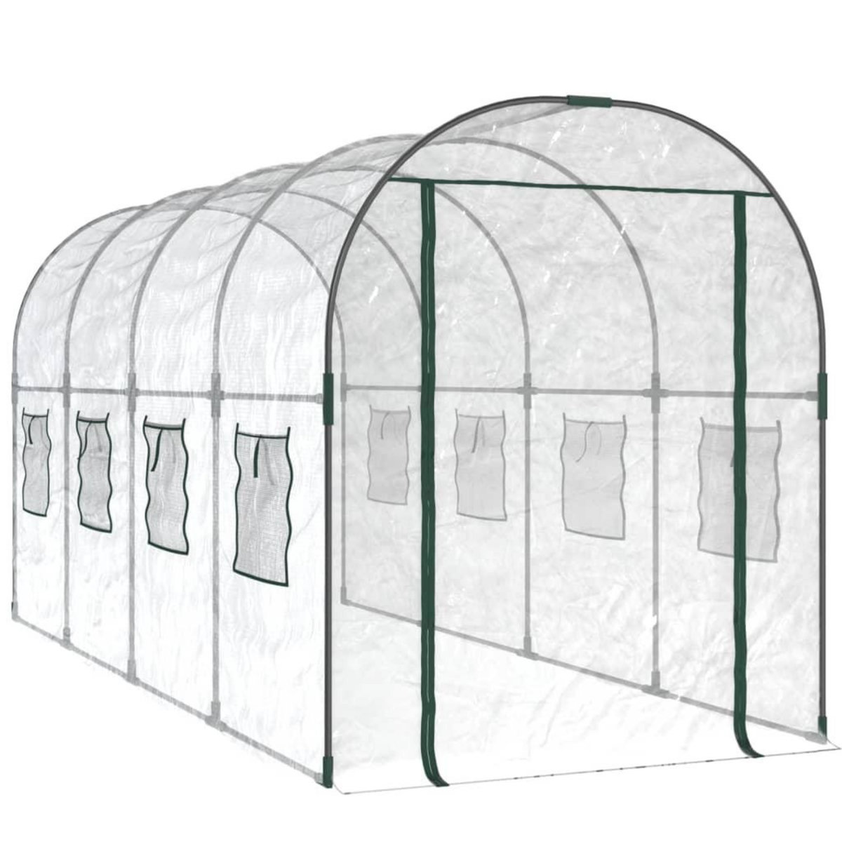 VIDAXL Serre Transparent 160x400x190 cm PVC et acier enduit de poudre