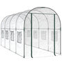 Voir la diapositive 2 : VIDAXL Serre Transparent 160x400x190 cm PVC et acier enduit de poudre