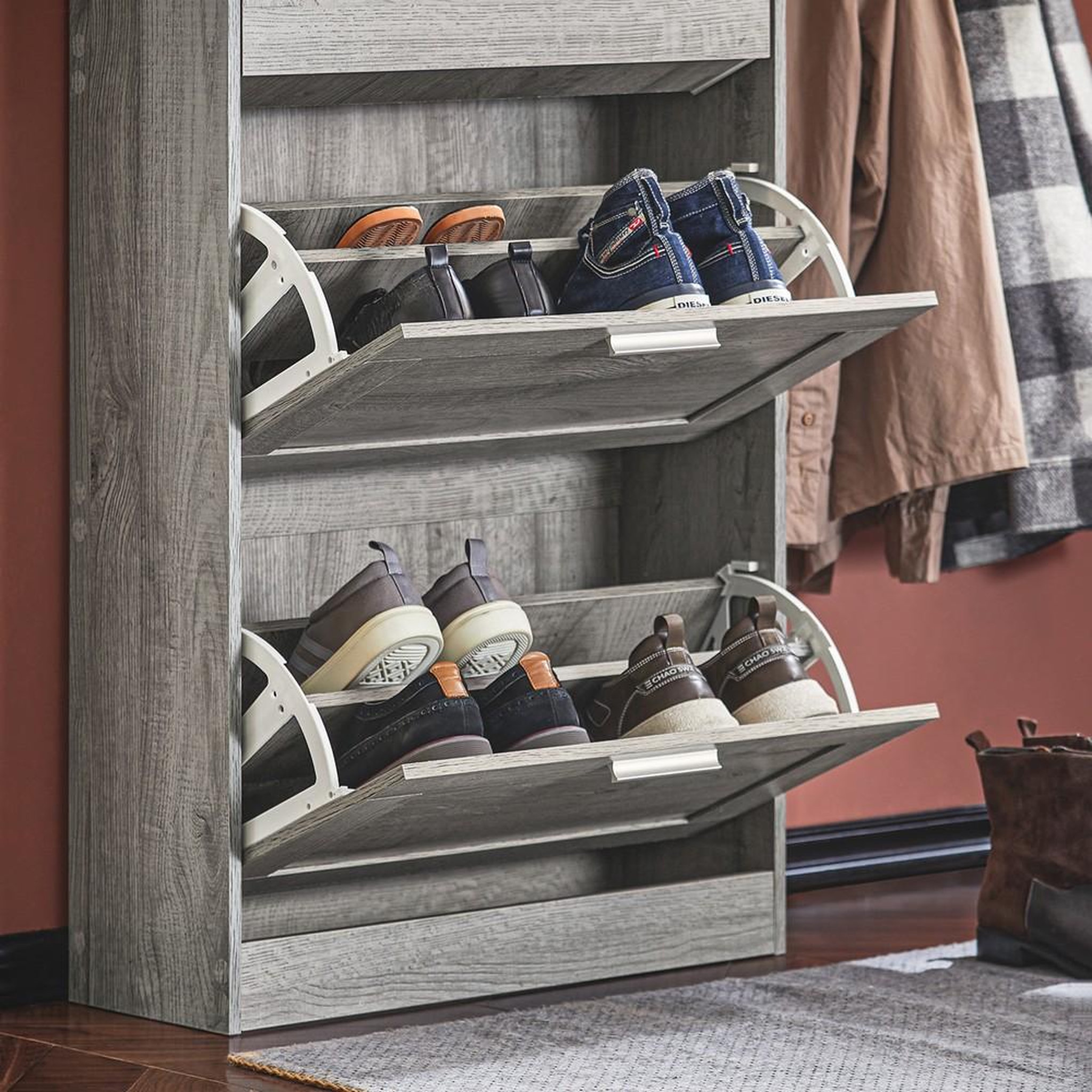Voir la diapositive 5 : SOBUY SoBuy - Meuble À Chaussures à 3 étagères - Rustique - FSR137-L