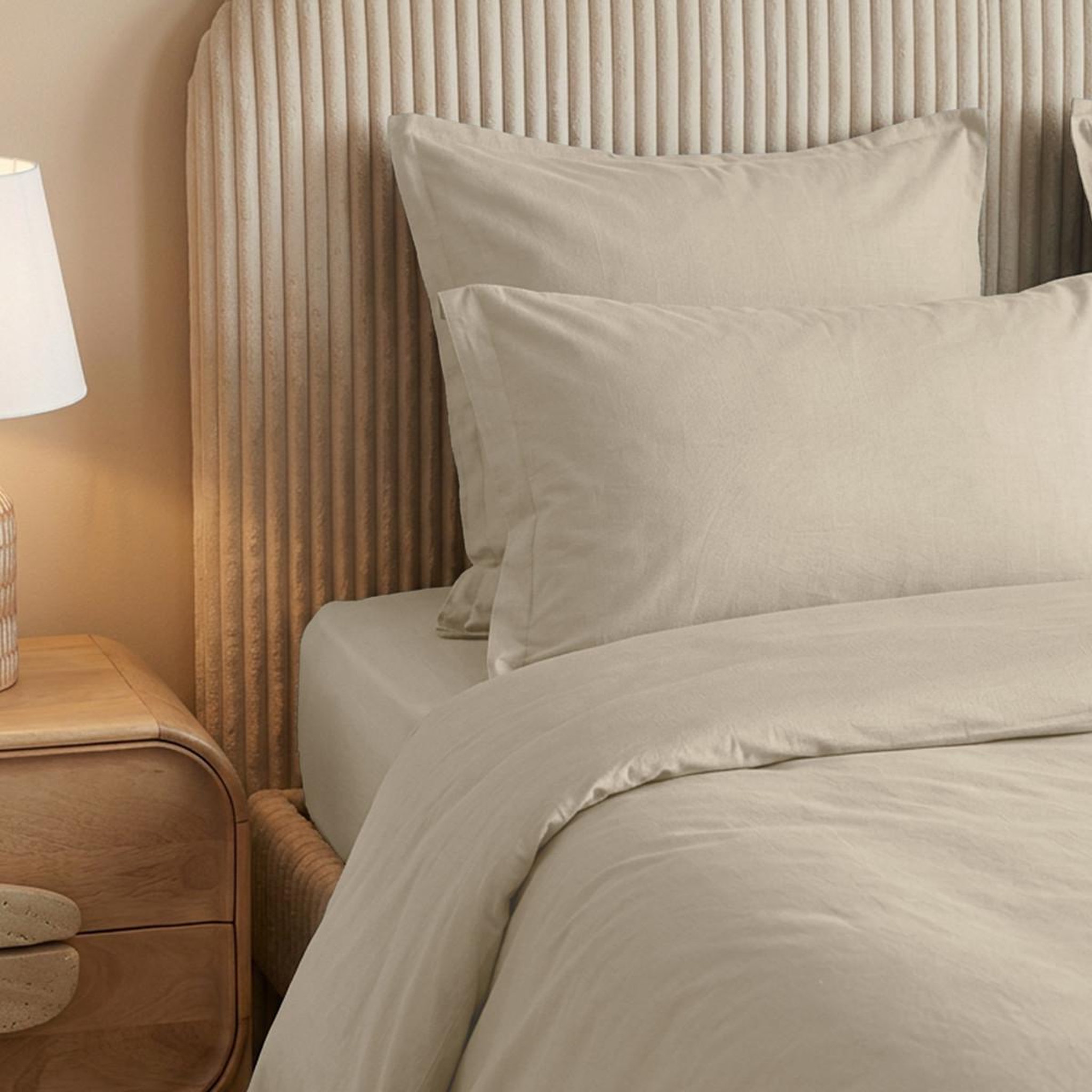 Voir la diapositive 2 : Sensei Maison Housse de couette en percale lavée HOME WASHED