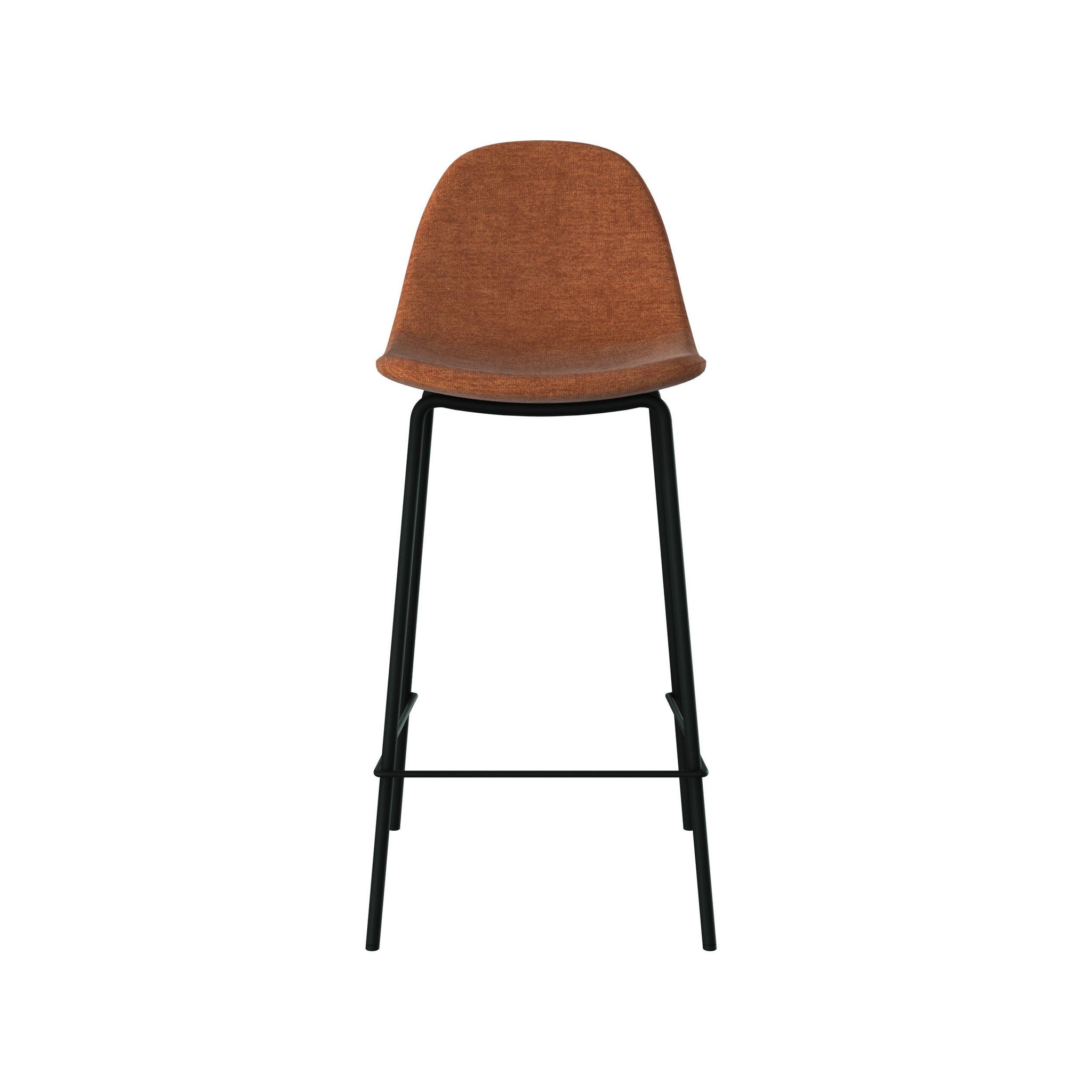 Voir la diapositive 2 : MAISON PAVANE Lot de 2 chaises pour îlot central en tissu terracotta 65,5 cm-Henrik