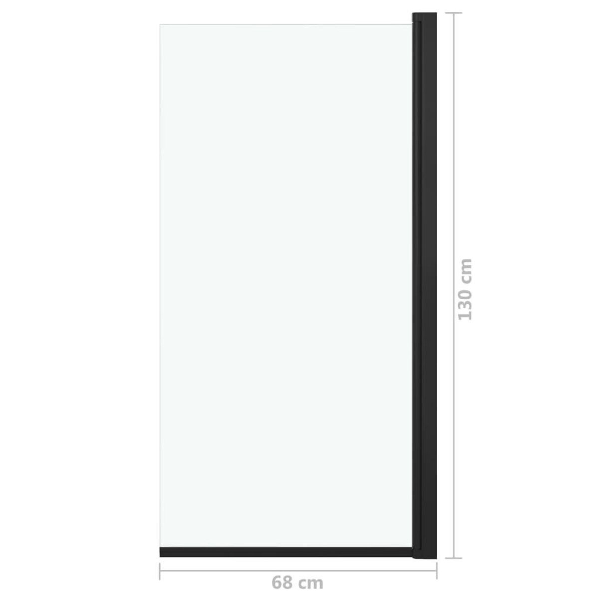 VIDAXL Cabine de douche ESG 68x130 cm Noir