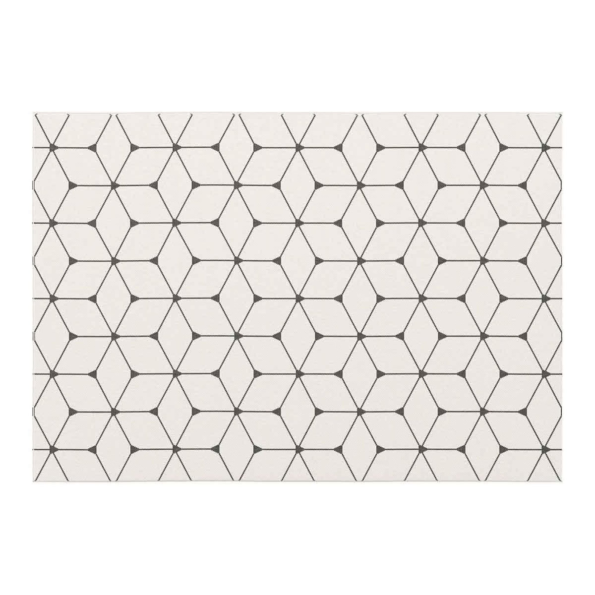 Paris Prix Tapis Tissé Déco  Hexagon  160x230cm Beige