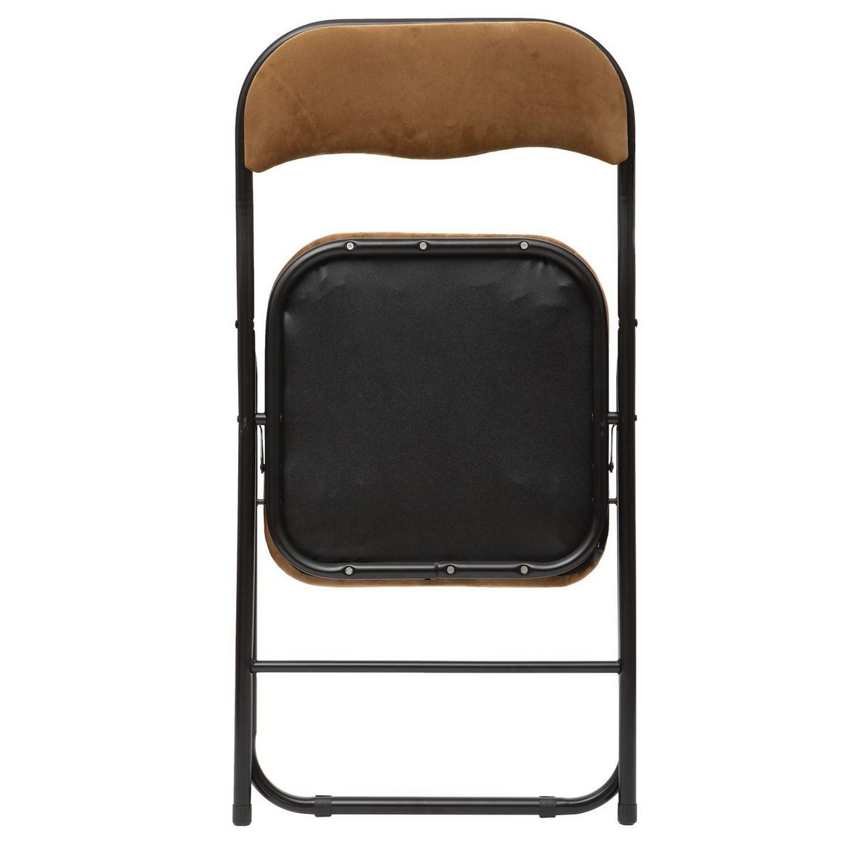 TOILINUX Lot de 6 Chaises pliantes effet velours