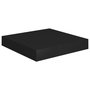 Voir la diapositive 4 : VIDAXL Etageres murales flottantes 2 pcs noir 23x23,5x3,8 cm MDF