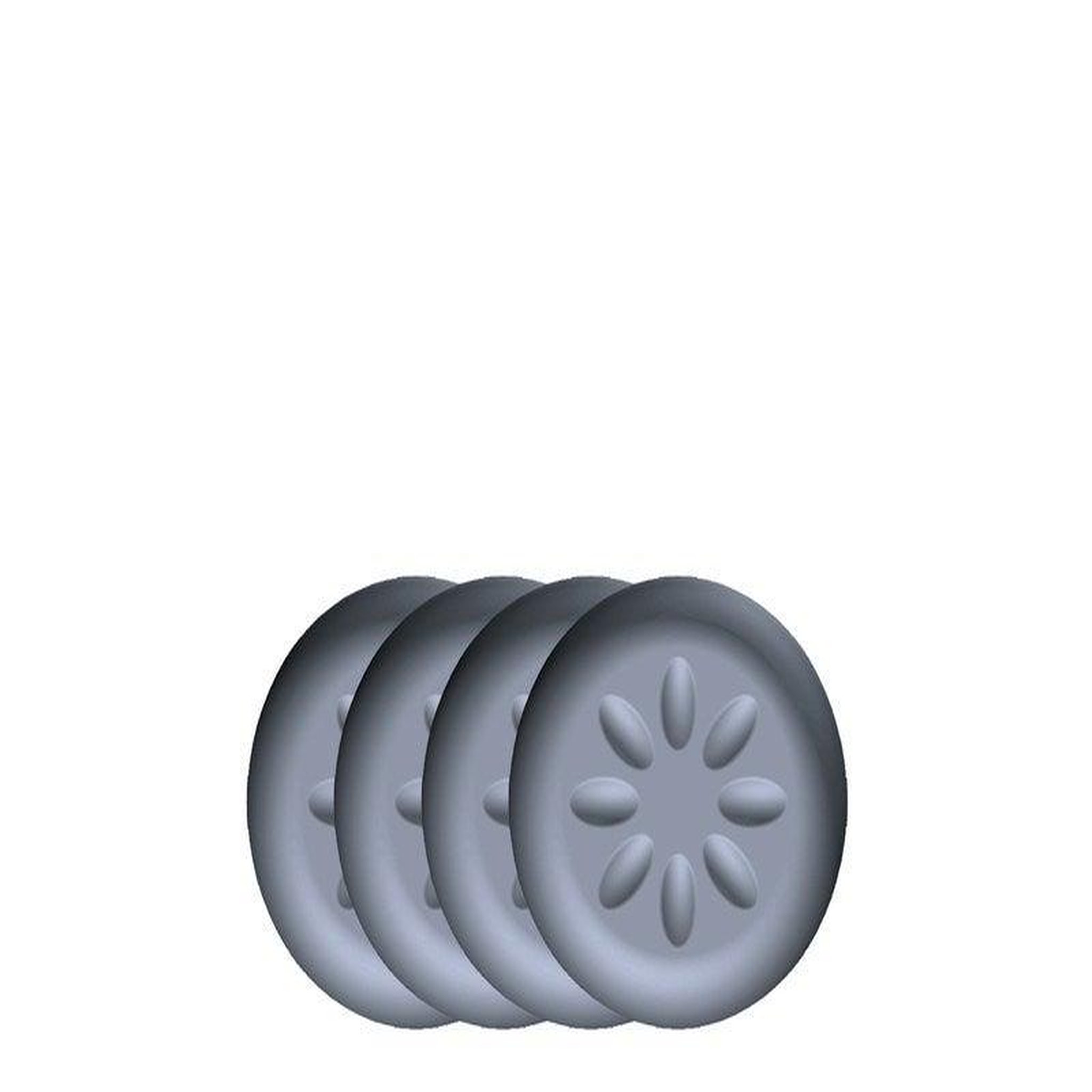 CENTRALE BRICO Lot de 4 patins adhésifs alvéolé eur, SCOTCH, diam. 450 mm, gris