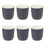 Voir la diapositive 1 : SECRET DE GOURMET Lot de 6 Tasses à Café  Nature  9cl Bleu Gris
