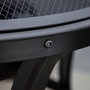 Voir la diapositive 5 : OUTSUNNY Brasero boule de feu cheminée foyer extérieur Ø 55 x 50H cm grille à charbon couvercle tisonnier acier noir